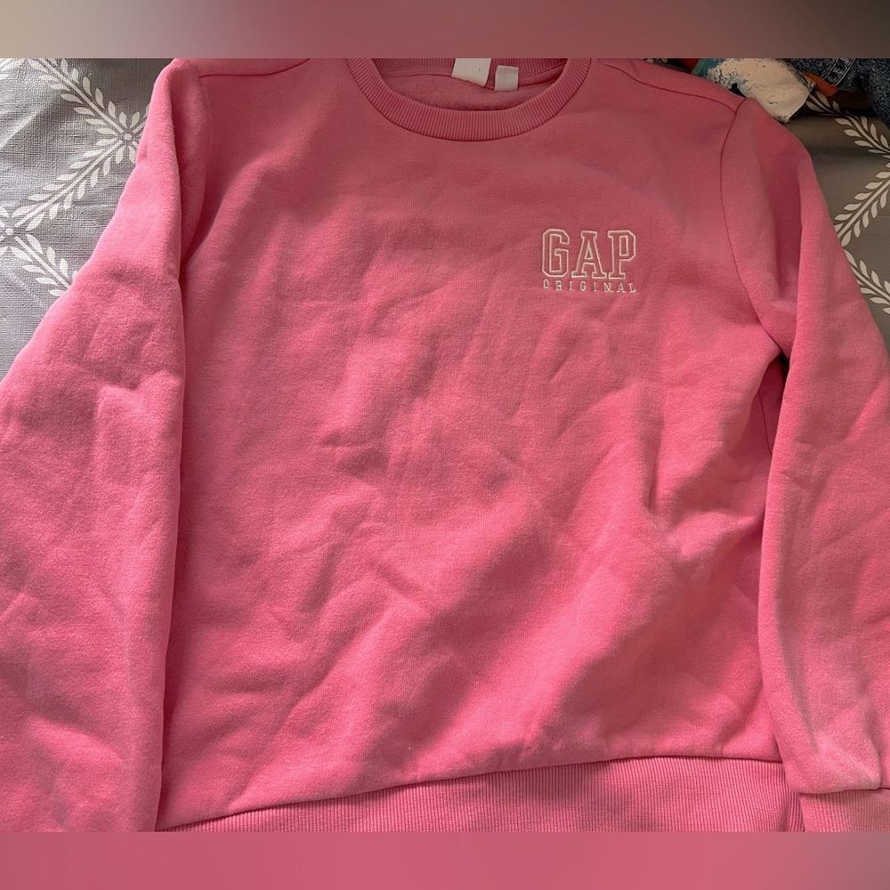 Girls Gap pink sweatshirt size large